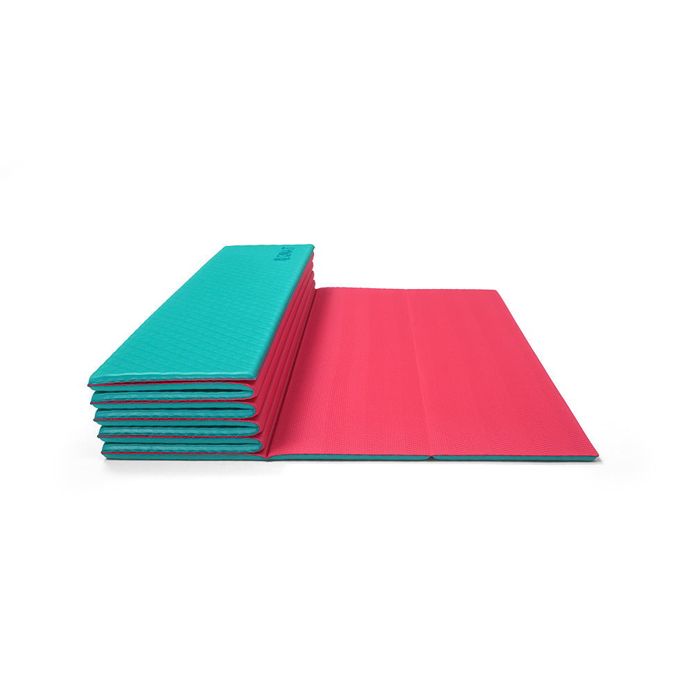 6mm折疊瑜珈墊-雙色 60*180cm