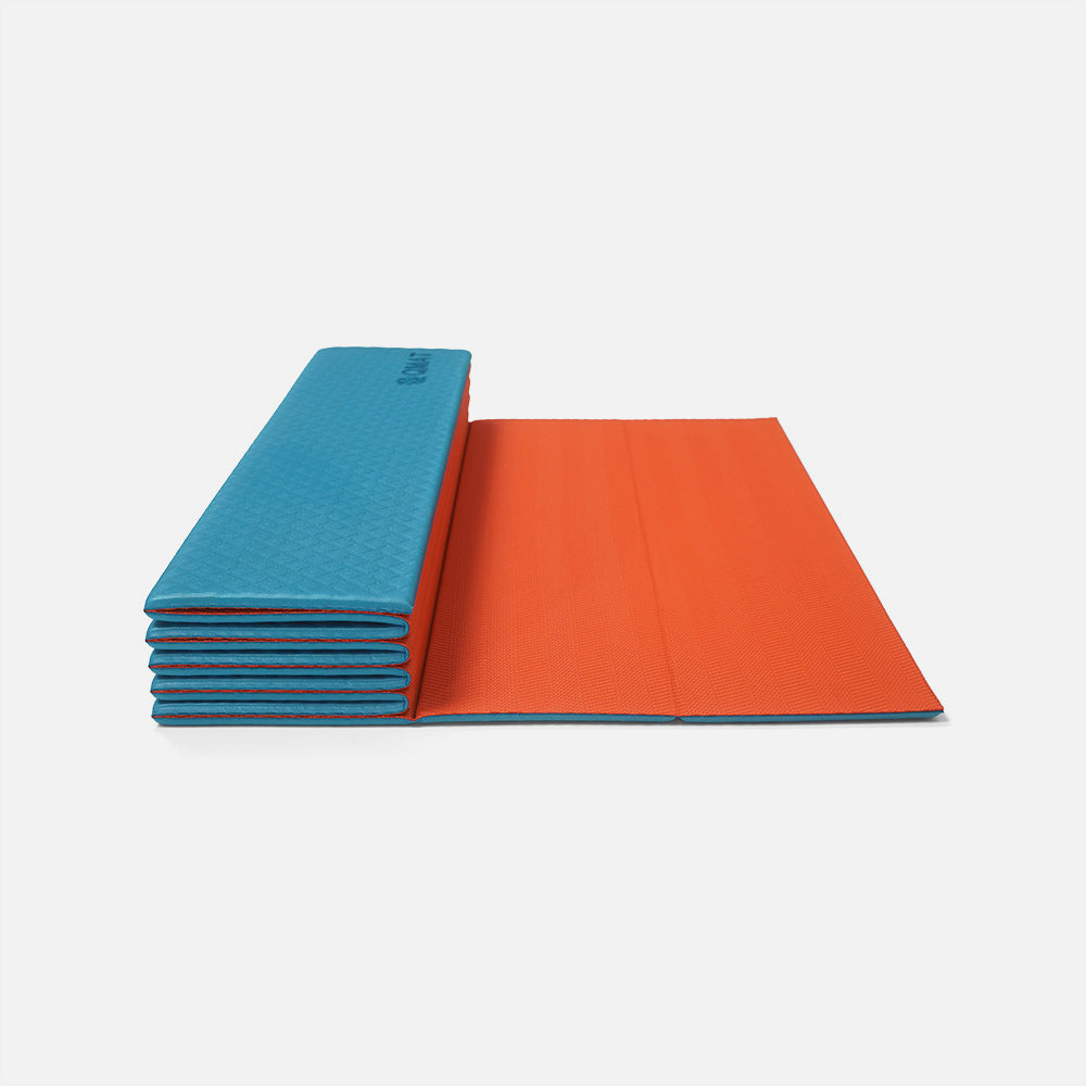 6mm折疊瑜珈墊-雙色 60*180cm