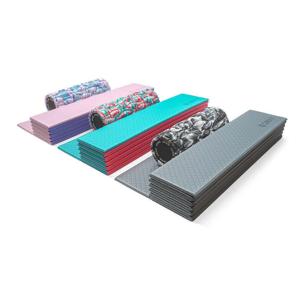 運動組合(6mm折墊+33cm滾筒+折墊拉鍊袋(如選項))