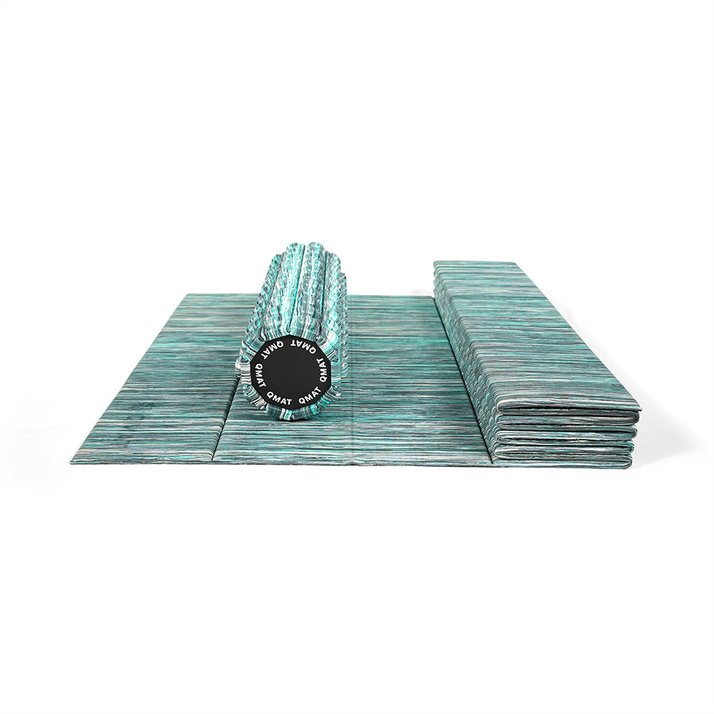 運動組合(6mm折墊+40cm滾筒+折墊拉鍊袋(如選項))