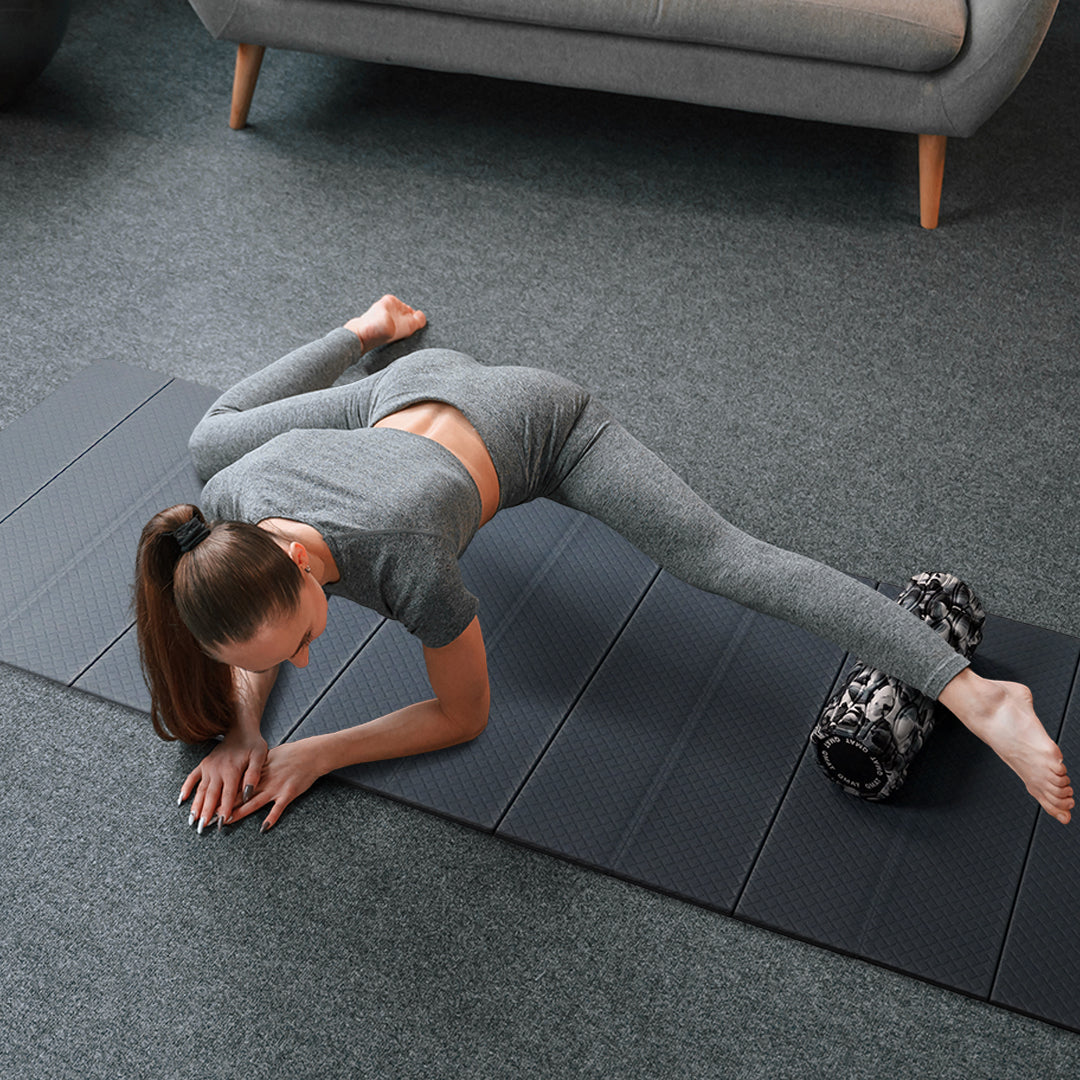 運動組合(6mm折墊+33cm滾筒+折墊拉鍊袋(如選項))