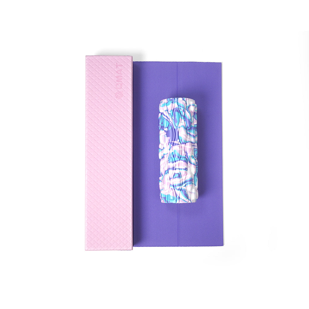 運動組合(6mm折墊+33cm滾筒+折墊拉鍊袋(如選項))