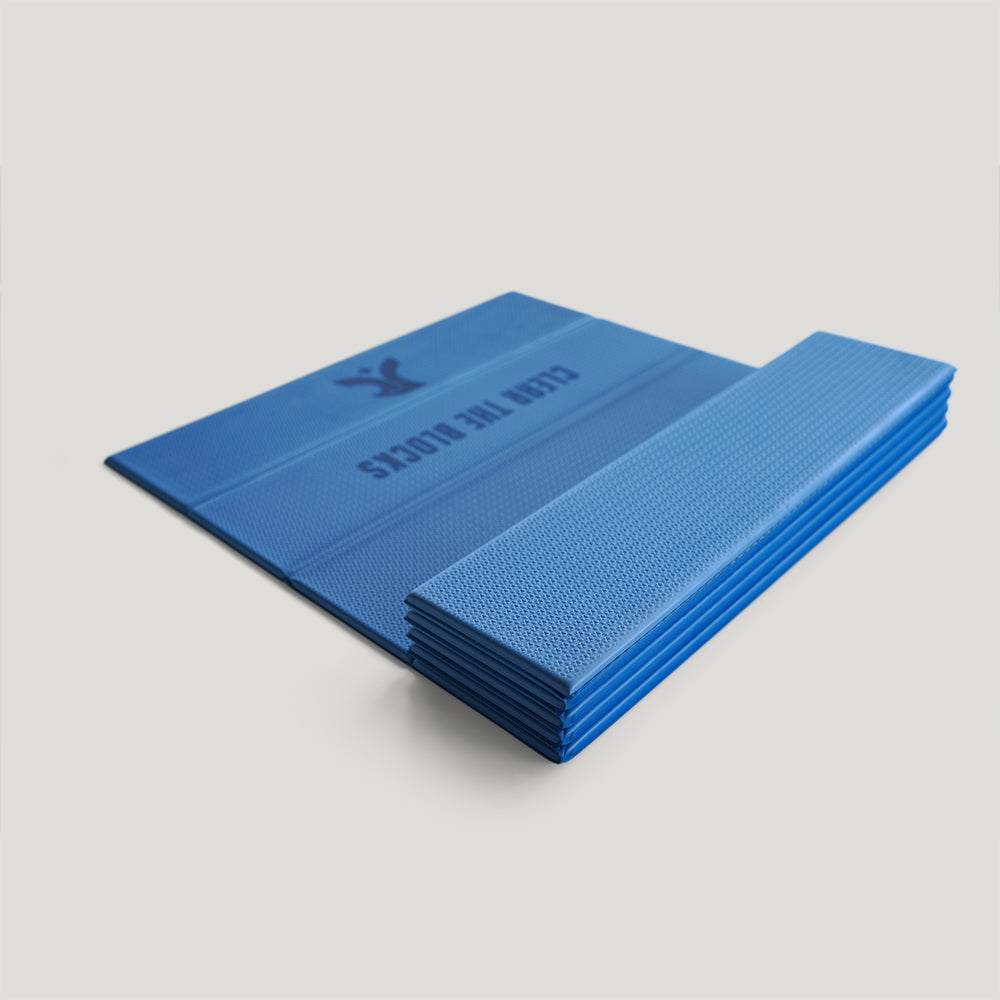 QMAT x JC陳傑|6mm折疊瑜珈墊-蔚藍青