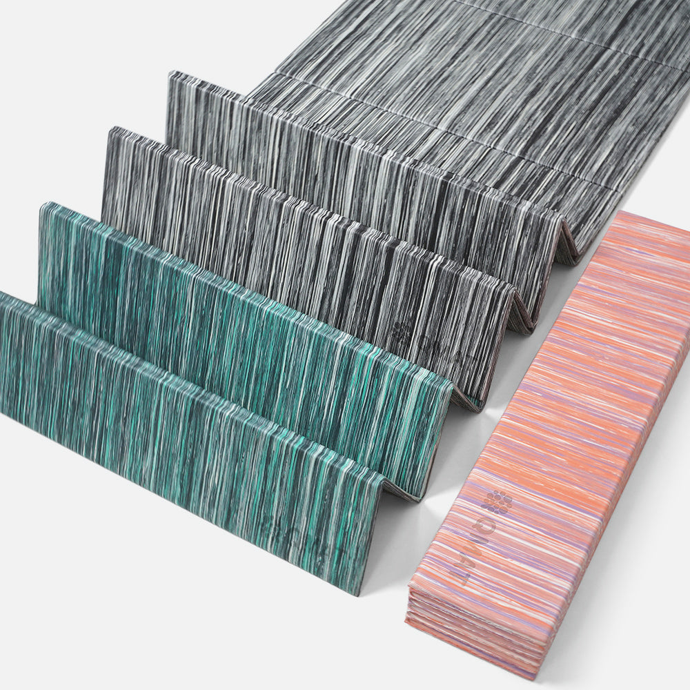 6mm折疊瑜珈墊(十二折墊)60*180cm-條紋款