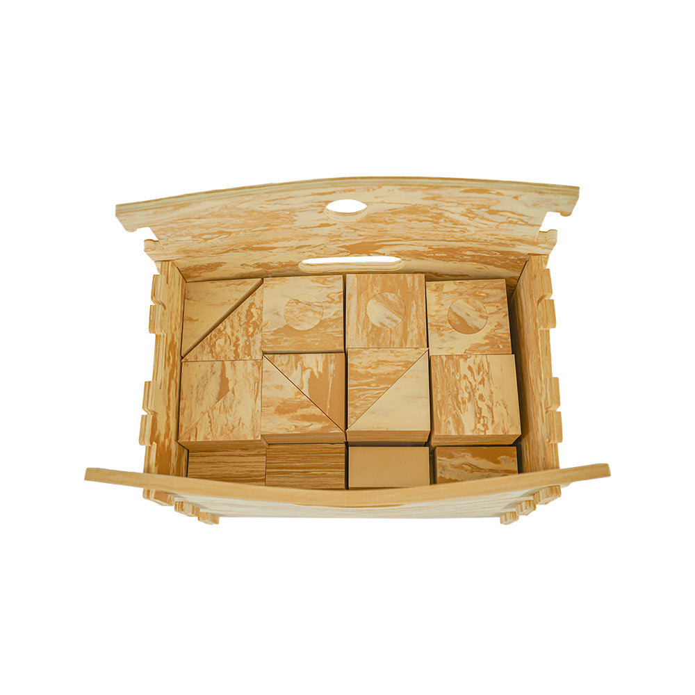 軟積木-木紋款68pcs（贈收納箱）